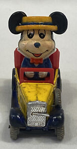VINTAGE TOMY WALT DISNEY PRODUCTIONS MICKEY MOUSE IN DATSUN No.PD-5