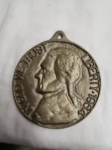 Placa de pared de 5 centavos de gran tamaño de metal fundido 1964 decoración colgante 922 - Imagen 1 de 5