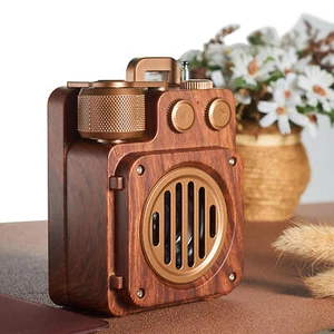 Retro Radio Blue-Tooth Speaker Portable Wireless Vintage Bluetooth Speaker - Picture 1 of 9