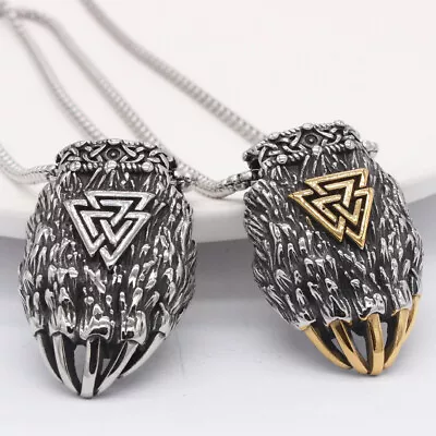 Men's Viking Kolovrat Fierce Bear Claw Pendant Necklace Stainless Steel Jewelry！ - Bild 1 von 4