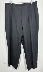 NWT Jones New York Women's Sz 24W Gray Wool Pants Trousers Stretch Elastic Waist - Picture 1 of 11