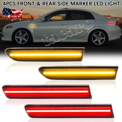 4X Luz LED de señalización lateral para parachoques delantero trasero para 2004 2005 2006 2007 2008 Acura TL Foto 1 de 4