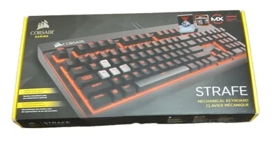 Corsair CH-9000088-NA Strafe RGB Mechanical Gaming Keyboard MX Cherry Red GOOD  - Image 1 of 2