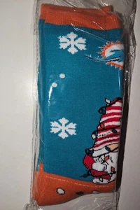 Miami Dolphins Christmas socks, Large, CREW, BRAND NEW, NFL TEAM, SPORTS FAN - Picture 1 of 2