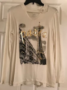 NWT Girls Justice Long Sleeve "PARIS" Top - Picture 1 of 6
