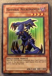1996 Yu-Gi-Oh! Hannibal Necromancer PTDN-ENSE2 Super Rare Mid-Grade? - Picture 1 of 2