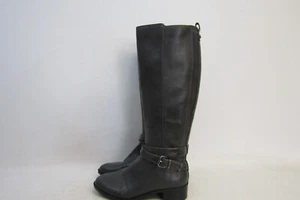 Bandolino Womens Sz 7 M Dark Gray Leather Zip 16" Shaft Knee High Fashion Boots - Picture 1 of 11
