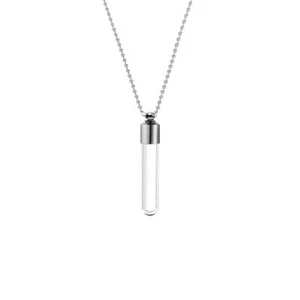 Blood Vial Necklace for Women Bottle Necklace Stainless Steel Glass Vial Perfume - Picture 1 of 7
