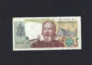 REPUBBLICA ITALIANA 2000 LIRE G.GALILEI SERIE SPECIALE SOSTITUTIVA XA D - Foto 1 di 2