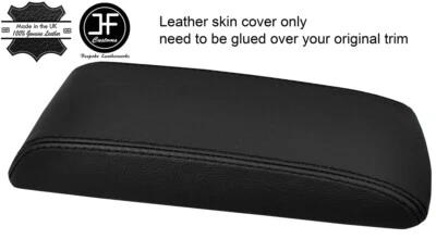 CUBIERTA REPOSABRAZOS CUERO GRANO SUPERIOR PUNTADA NEGRA SE ADAPTA A SUBARU LEGACY MK2 1994-1999 Foto 1 de 2
