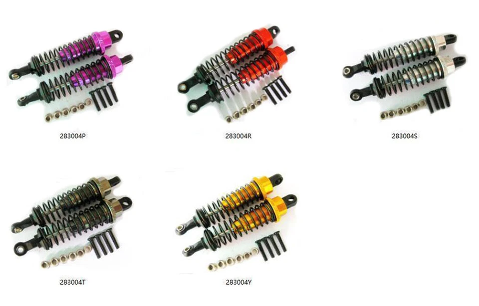 80mm aluminium Shock Absorber Oil Filled 283004 2PCS For 1/16 Rc Car - Image 1 of 4