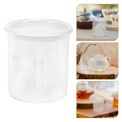 Infusor de té de vidrio de repuesto con tapa tetera colador de té suelto de vidrio extraíble Foto 1 de 4