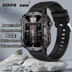 Military Smart Watch for Men(Answer /Make Call)Rugged Heart Rate Fitness Tracker - Picture 1 of 22