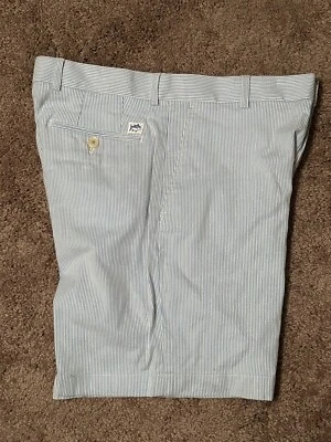 Southern Tide Mens Shorts 32 Striped Chino Blue White - Image 1 of 4