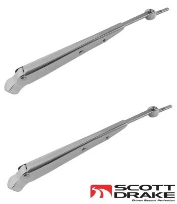 Pair Stainless Steel Adjustable Windshield Wiper Arms For 1966-1977 Ford Bronco - Image 1 of 2