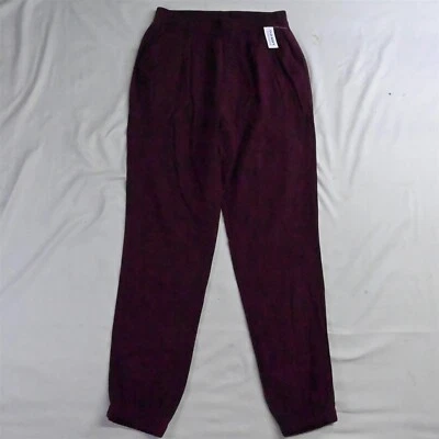 NUEVO Pantalones de chándal para mujer Old Navy pequeños altos tiro alto rojo oscuro Foto 1 de 4