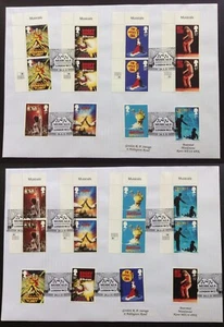 2011 Musicals Set in Cylinder Pairs + Margins on 2 First Day Covers, London SHS - Picture 1 of 5