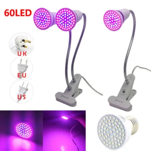 60LED Plant Grow light Lamp Bulbs Flexible Desk Holder Clip Kits Indoor Tent box - Picture 1 of 15