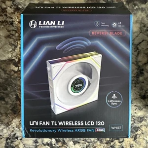Lian Li UNI FAN REVERSE TL WIRELESS LCD 1x120mm White Case Fan (G99.12RTLLCD1... - Picture 1 of 4