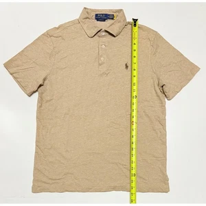 Polo Ralph Lauren Para Hombres Calce Clásico Polo Talla M Beige Manga Corta Lino - Imagen 1 de 4