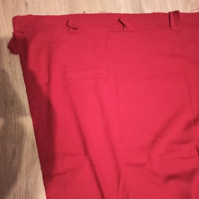 Large Deep Red Textured Fabric Piece for Craft/Sewing (Approx 110 x 208cm) - Image 1 of 4