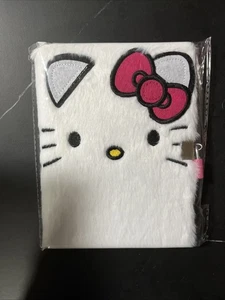Sanrio Hello Kitty With Bow Fuzzy Diary Journal With Lock & 2 Key NEW in package - Picture 1 of 3