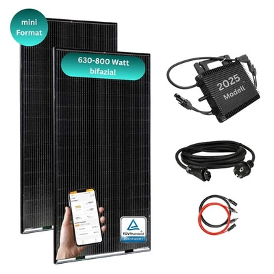 Balkonkraftwerk mit kleinen Modulen 1,65m x 0,88m - Bild 1 von 4