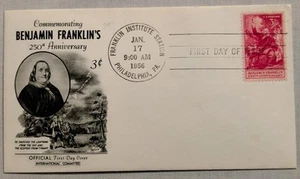 FDC Sc #1073 -  Fleetwood Cachet - 1/17/1956 j - Picture 1 of 2