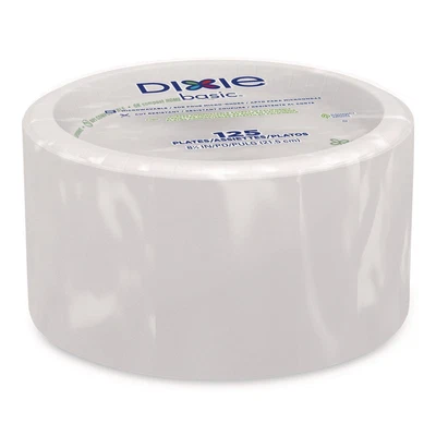 Dixie DBP09W 8.5 in. Paper Dinnerware Plates - White (125/Pack) New