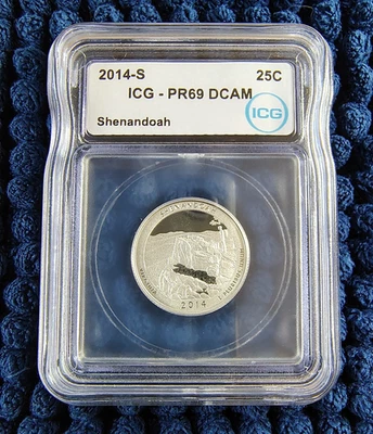 2014-S Proof Washington (90%) Silver State Quarter - Shenandoah - ICG PR 69 DCAM - Image 1 of 4