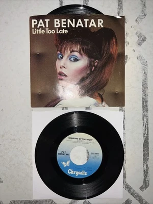 Lot x 2 PAT BENATAR 45 Shadows Of The Night / Little Too Late - Image 1 of 4