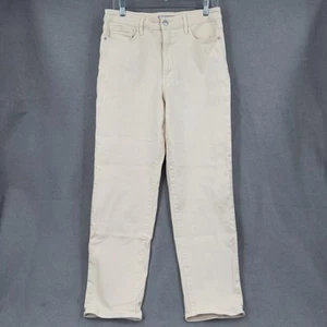 Athleta Jeans 12 Crop Ankle Flexible Sculp Tek High Rise Creme Stretch Running - Bild 1 von 13