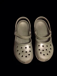 Crocs Alice Mary Jane Slipper Damenschuhe 9 armeegrün bequem Freizeit - Bild 1 von 13