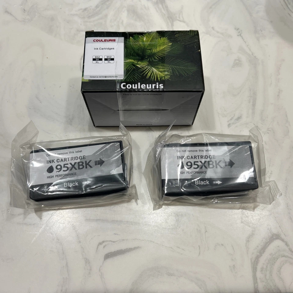 Couleuris HP952XL (paquete de 2) negro 952XL para impresoras HP 95XBK paquete de 2 NUEVO SELLADO  Foto 1 de 1