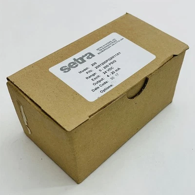 Setra 209 Gauge Pressure Transducer 0-200PSIG 24VDC 4-20mA 2091200PG2M11A1 New - Image 1 of 4