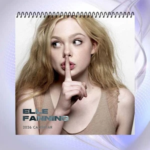 Calendario de pared Elle Fanning 2026, impresión artística de celebridades, elegante regalo para decoración del hogar - Imagen 1 de 6
