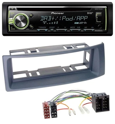 Pioneer DAB USB MP3 AUX CD Autoradio für Renault Scenic Megane bis 03 grau - Bild 1 von 4