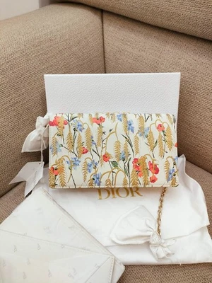 DIOR Lady Dior Floral Chain Wallet Clutch Multi-Color - Image 1 of 4