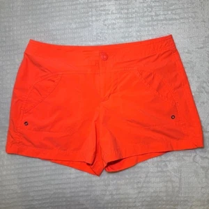 Athleta Costa Neon Orange Hot Coral Swim Board Running Shorts Size 4 - Picture 1 of 10