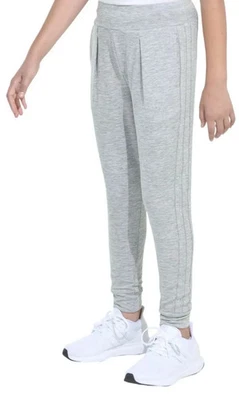 Jogger adidas de 3 rayas con puños para niñas Foto 1 de 4