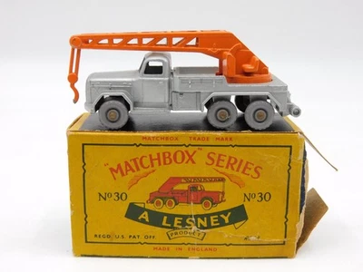 Lesney Matchbox 30B German Crane Truck Magirus-Deutz Orange Hook GPW C Box - Image 1 of 4
