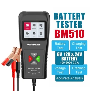 BM510 Car Battery Tester Analyzer Cranking Charging Test 6V 12V 24V CCA100~2000 - Foto 1 di 12