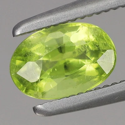 Natural Peridot Green 0.49ct t.w 6.1x4.2mm Oval Unheated Untreated, Myanmar - Image 1 of 4