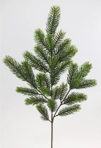6 Stück Kunststoff-Tannenzweig 65cm DP künstliche Tannenzweige Kunststoff Kunstt - Bild 1 von 2