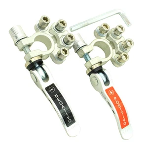 2 x BATTERY TERMINAL CONNECTOR CLAMP QUICK RELEASE / ADJUST DISCONNECT New-tool - Picture 1 of 6