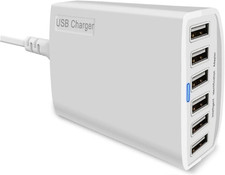 BTBS USB Charger, BTBSZ 60W 12A 6-Port USB Charging Station High Speed Travel