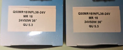 2-Pack 24V 50W FL 36D MR-16 EXN Dimmable With Cover Glass  Rated 24 Volt - Image 1 of 4