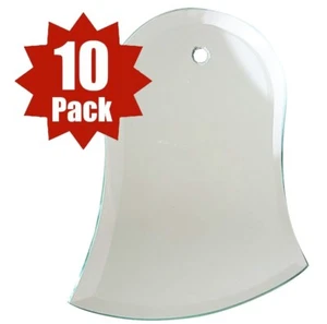 Adorno de campana de vidrio transparente biselado fino artesanías vidrieras grabado x10 - Imagen 1 de 2