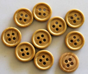 10 Fawn, Round, 4 Hole 13mm Astor Plastic Buttons - Picture 1 of 1