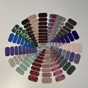 Jamberry Nail Wraps Half Sheets, Random Lot of 5 Half Sheets, 100’s Of Styles - Picture 1 of 6
